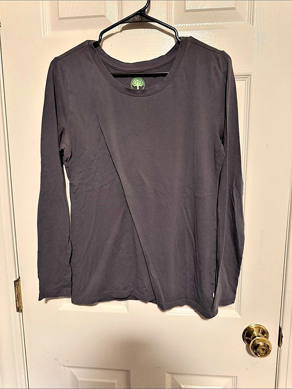 Healing Hands Melissa Long Sleeve Knit Tee Underscrub Black Medium